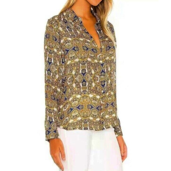 L’AGENCE Nina Silk Long Sleeve Blouse - Picture 2 of 8